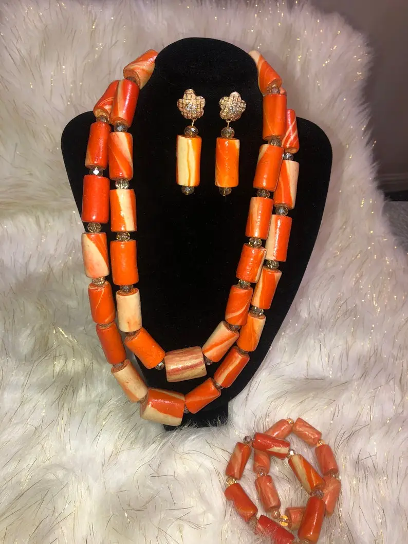 Nigerian 2 step Coral Beads/ Edo Coral Beads/ Benin Coral Beads/Nigerian Wedding Beads/African Beads