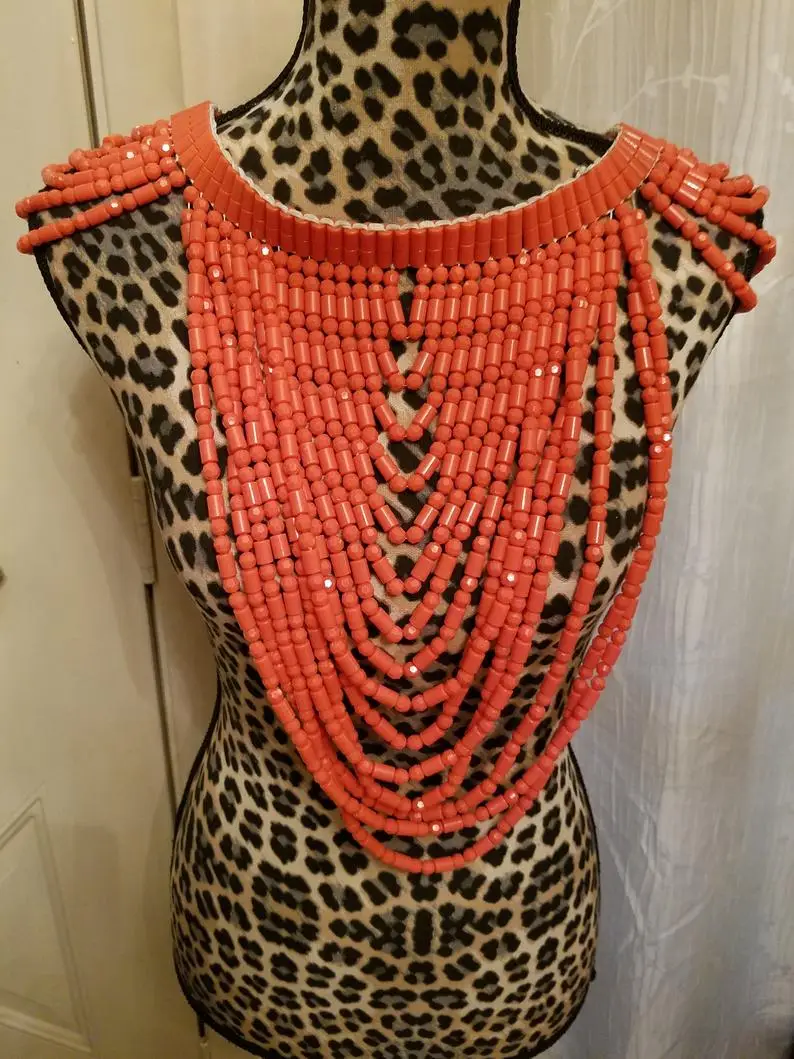 New bridal Cape Beaded Blouse / Traditional cape Blouse/igbo bridal top/edo birthday beaded top