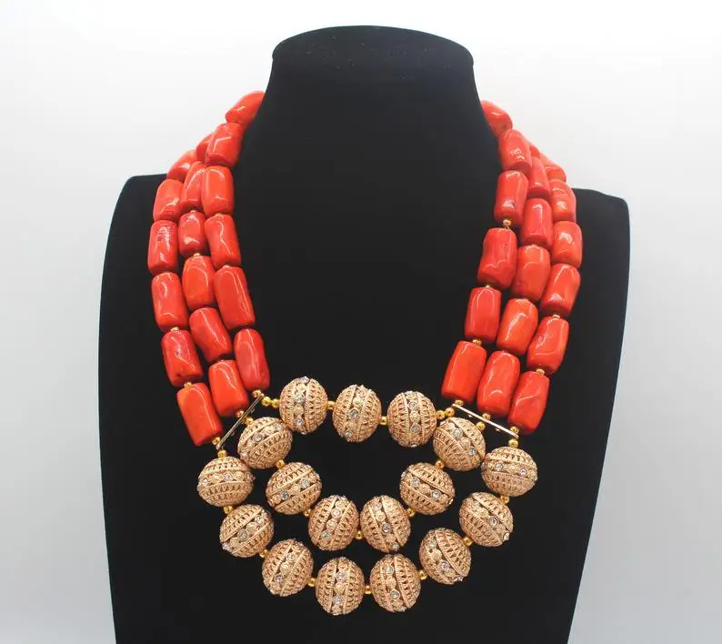 Edo Coral Beads/ Benin Coral Beads/Nigerian Wedding Beads/African Beads