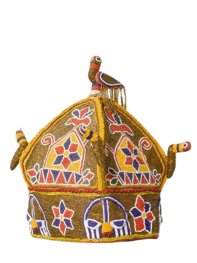 Traditional Yoruba Beaded crown (Ade)