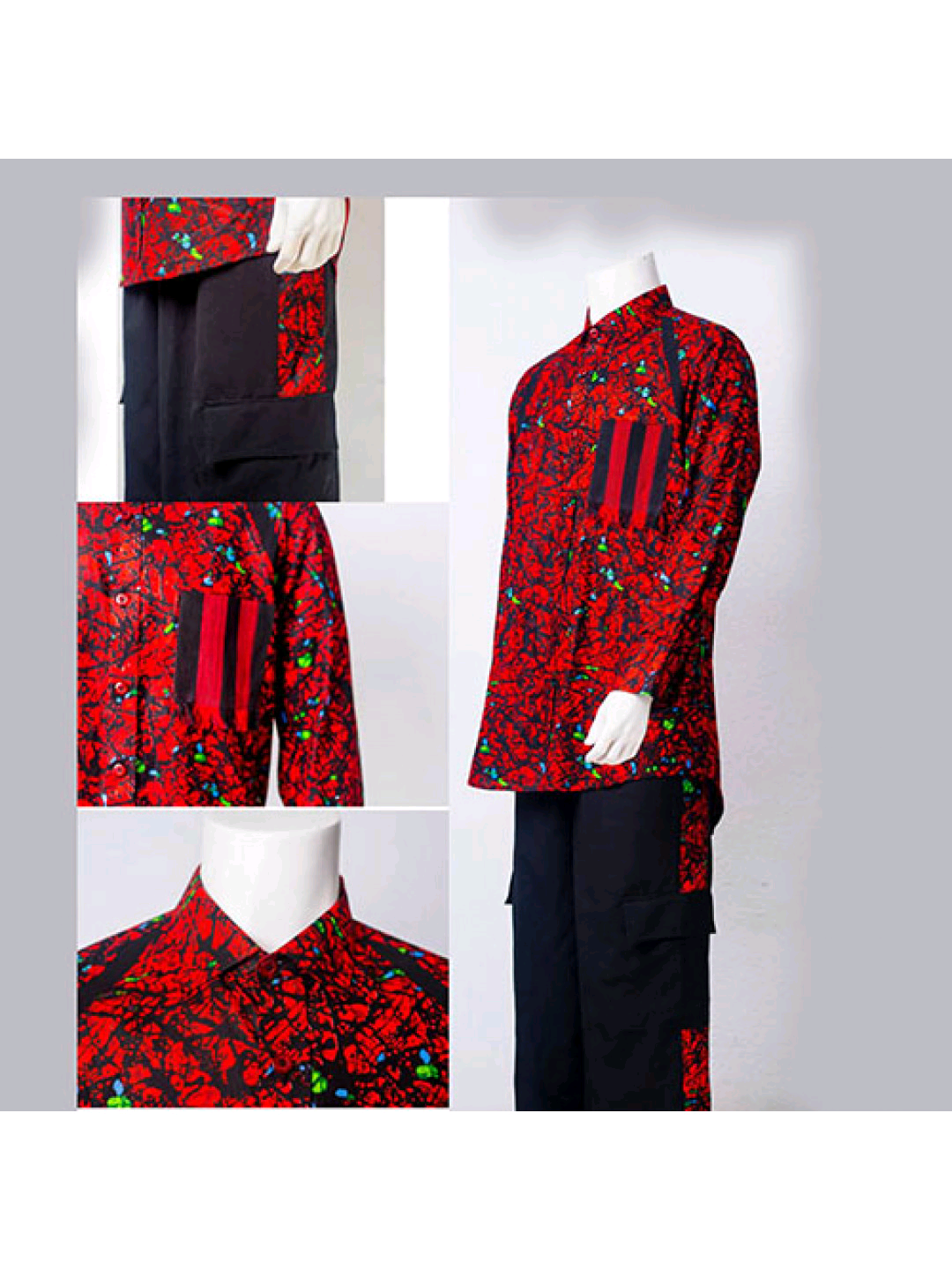 AFROCENTRIC SS SHIRTS | BLACK | RED