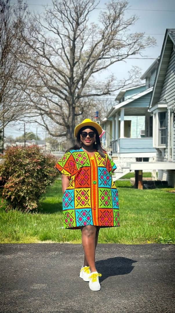 Ankara shift dress